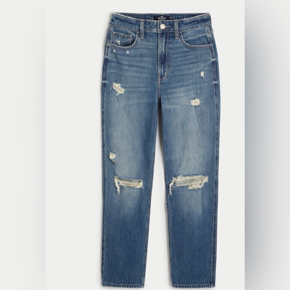 Hollister Ultra High Rise Ripped Jeans Medium Wash 3R